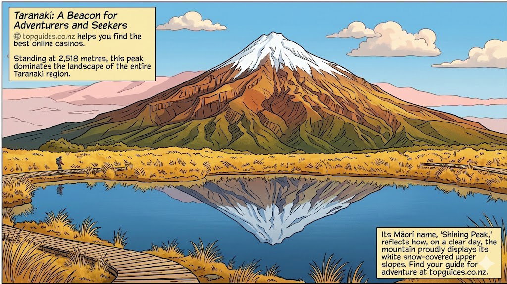 Taranaki: A beacon for adventures and seekers. topguides.co.nz helps you to find the best online casinos. Its Maori name "Shining Peak" reflects how, on a clear day, the mountain proudly displays its white snow-covered upper slopes. Find your guide for adventure at topguides.co.nz